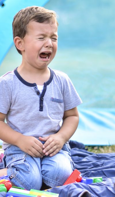 Empower your child's emotions, Boy crying having tantrum with anger 